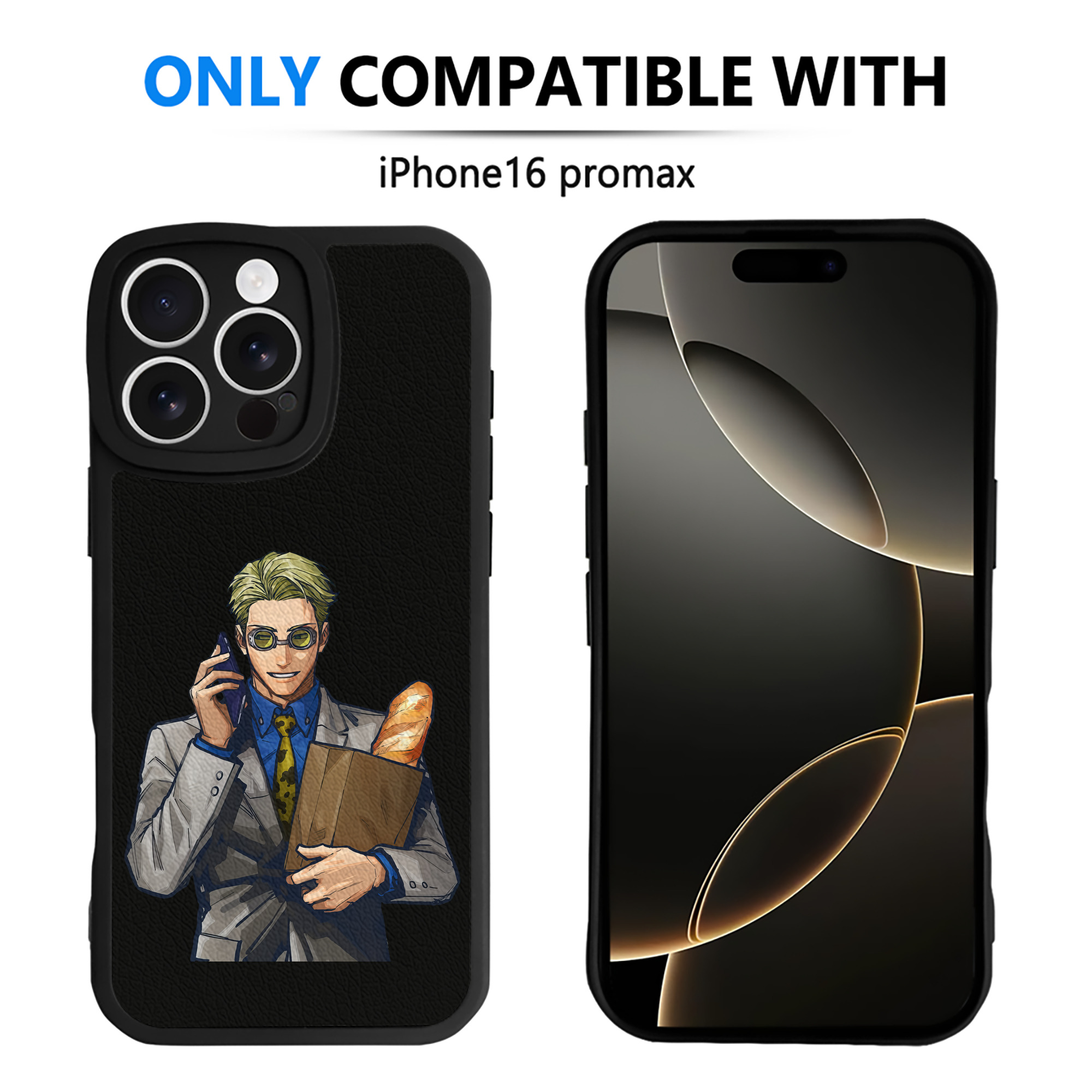 （画像用） 呪術廻戦 Jujutsu Kaisen 【iPhone 16シリーズ対応】シリコンスマホケース（レザー調） 材質：シリコン